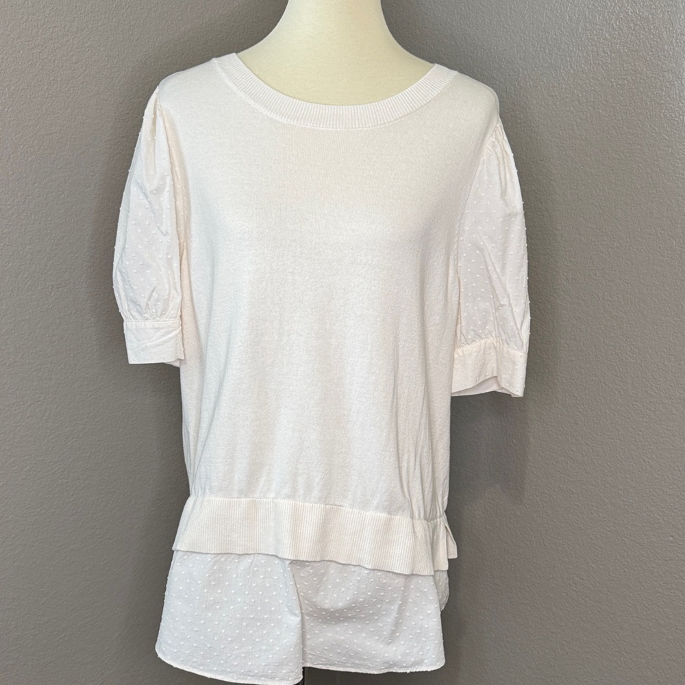 Loft short sleeve sweater LARGE